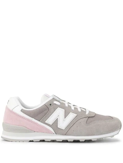 New Balance Panelled Low Top Trainers In Grey