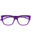 Balenciaga Square Glasses In Purple