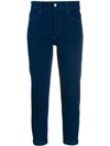 Chloé Hight Rise Cropped Jeans In Blue