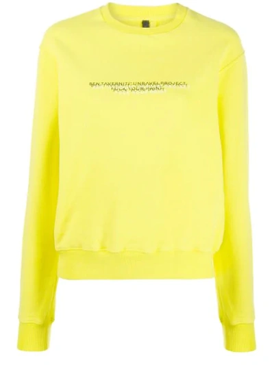 Ben Taverniti Unravel Project Logo Jersey Sweatshirt In Yellow