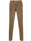 Al Duca D'aosta Slim-fit Trousers In Brown