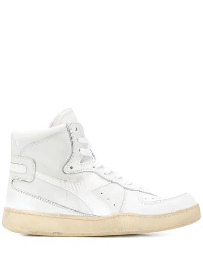 Diadora Lace-up High-top Sneakers In White