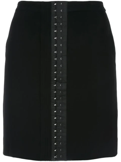 Mugler Jupe Mini Eyelet Skirt In Black