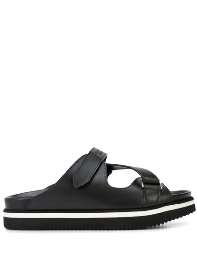 Buscemi Touch Straps Slides In Black