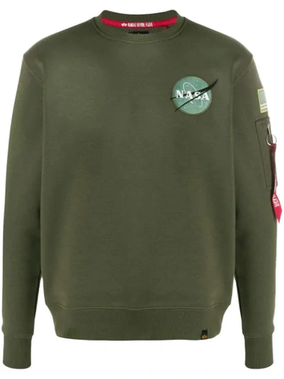 Alpha Industries Space Shuttle Sweatshirt In Green