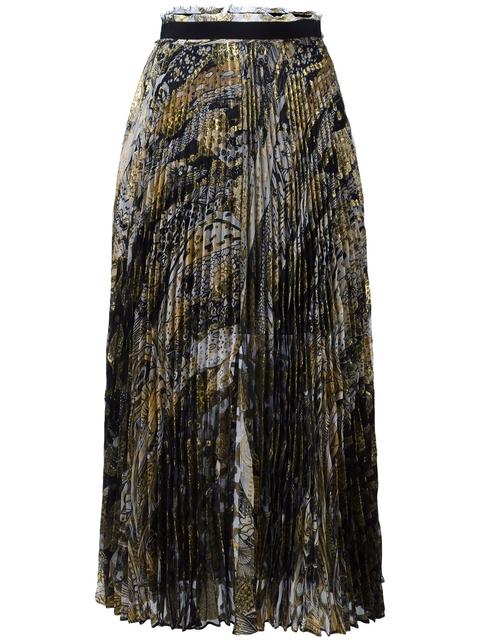 Roberto Cavalli Printed Pleated Skirt | ModeSens