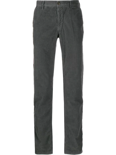Incotex Corduroy-style Trousers In Grey