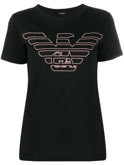 Emporio Armani T-shirt Mit Logo In Black