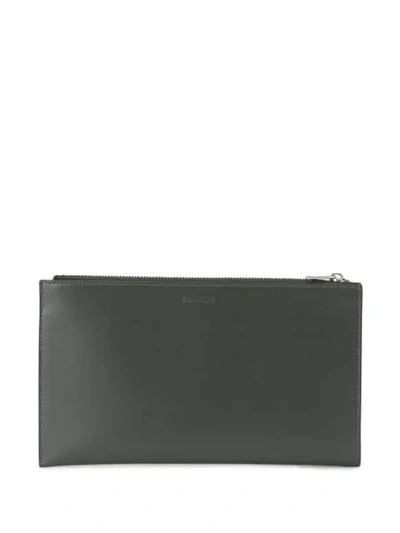 Jil Sander Zip Wallet Cardholder In Grey