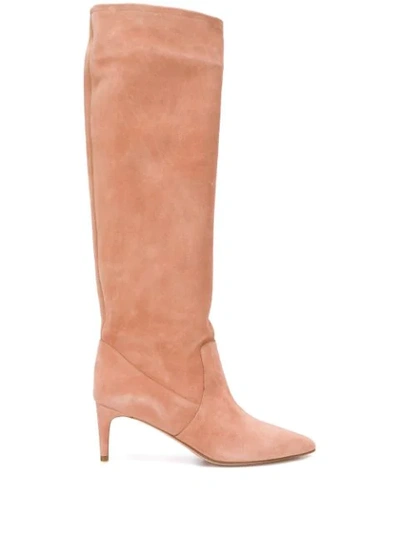 Red Valentino Red(v) Pointed Boots In Pink
