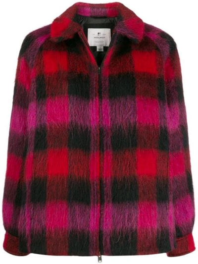 Woolrich Check Pattern Short Jacket In Red