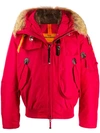 Parajumpers Hooded Zip-front Jacket In Red