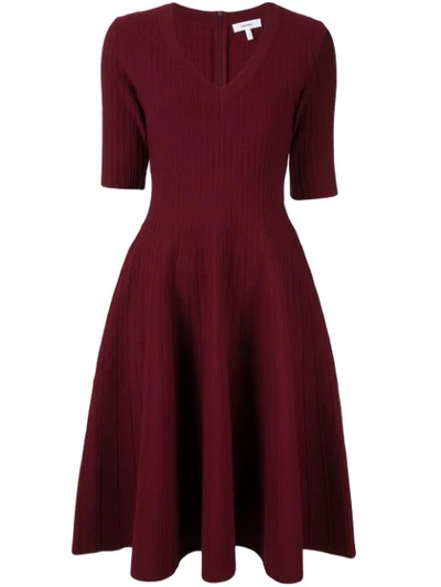 Casasola V-neck Midi Dress In Red