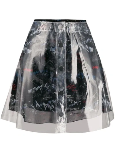Pinko Double Midi Skirt In Neutrals