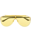 Gucci Tinted Aviator-frame Sunglasses In Black ,gold
