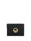 Fendi Compact F Tri-fold Wallet In Black