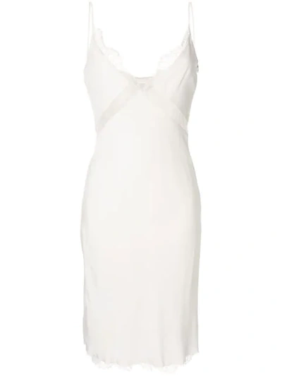Dion Lee Float Lace Slip Dress In White