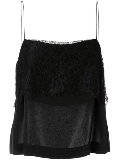 Dion Lee Sleeveless Lace Top In Black