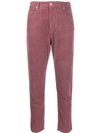 Isabel Marant Étoile Girlfriend Fit Corduroy Trousers In Rosewood
