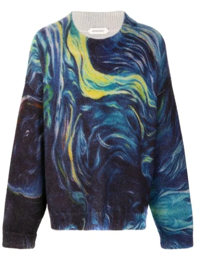 Namacheko Brush Stroke Effect Jumper In Blue