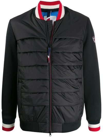 Rossignol Contrasting Sleeves Padded Bomber Jacket In Black