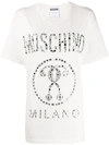 Moschino Embellished Logo T In 3002 White