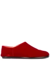 Maison Margiela Tabi Toe Slippers In Red