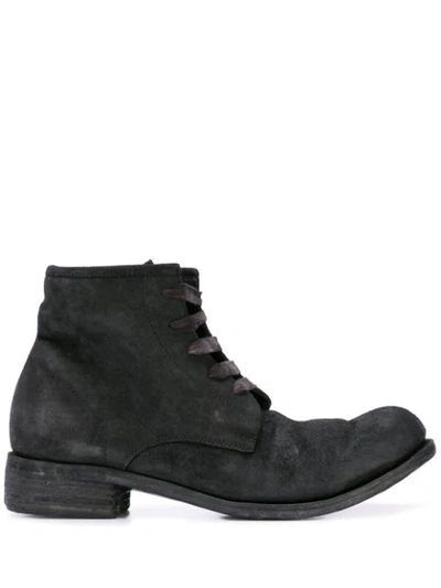 A Diciannoveventitre Lace-up Ankle Boots In Black