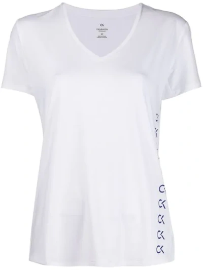 Calvin Klein Side Print T-shirt In White