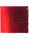 Faliero Sarti Two Tone Knit Scarf In Red