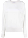 Barrie Knitted Cashmere Jumper In White