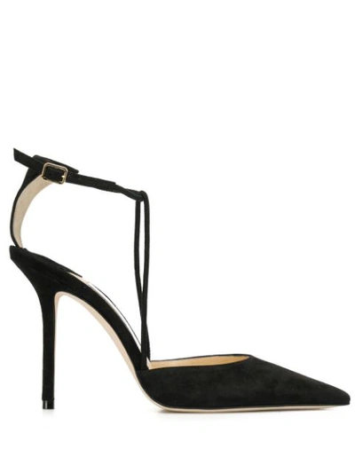 Jimmy Choo Pumps Leta 100 In Suede In Black