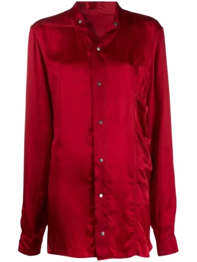 Rick Owens Button-up Shirt In Red