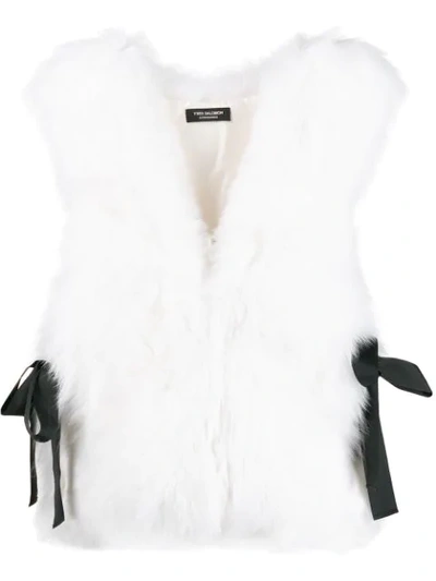 Yves Salomon Sleeveless Fur Vest In White