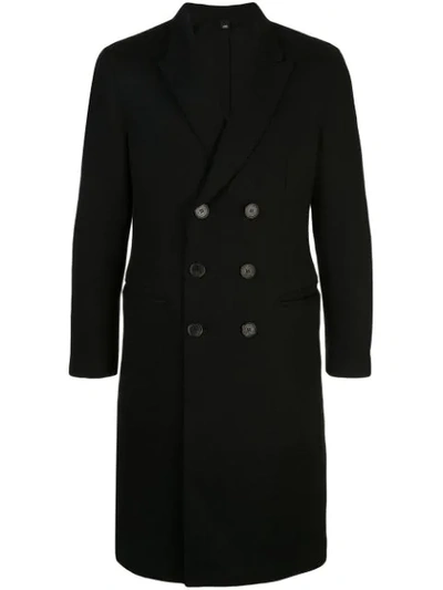 Neil Barrett Double-breasted Fitted Coat In Black