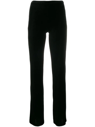 Blanca Velvet Flared Trousers In Black