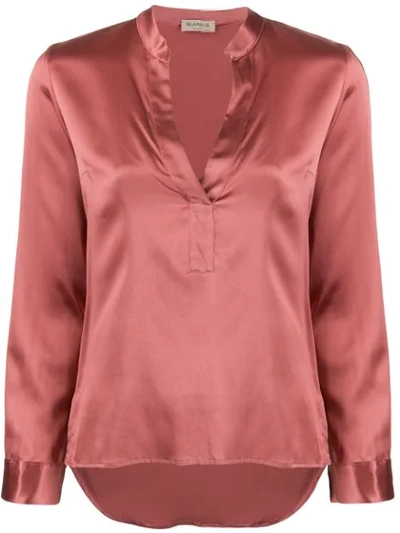 Blanca V-neck Blouse In Pink