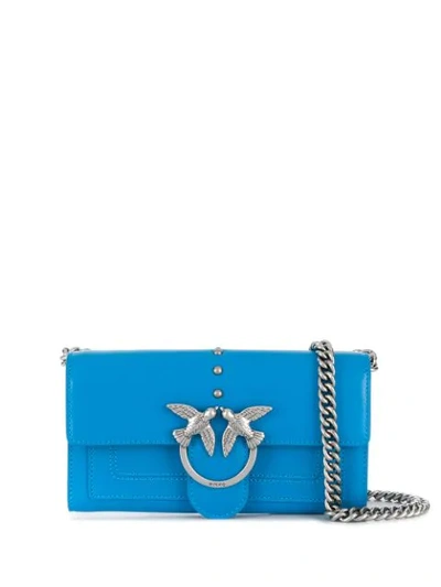 Pinko Cable Chain Cross Body Bag In Blue