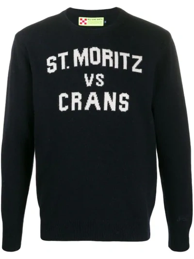 Mc2 Saint Barth Mori Crans Knitted Jumper In Blue