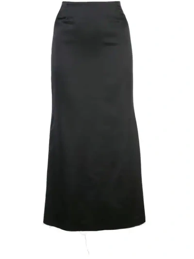 Marina Moscone High-waisted Long Skirt In Black