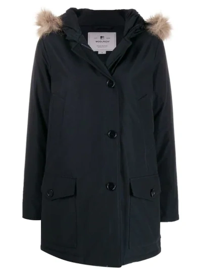 Woolrich Arctic Parka Coat In Blue