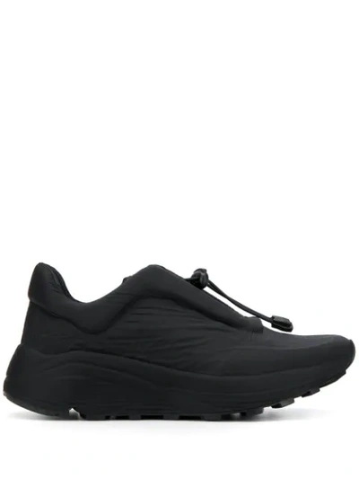 Del Carlo Drawstring Low-top Trainers In Black