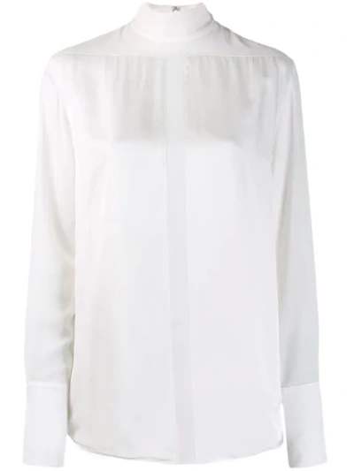 Victoria Victoria Beckham Sheer Panel Shirt In White
