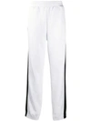 Msgm Striped Track Pants In 01 Bianco