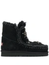 Mou Crystal-embellished Snow Boots In Black