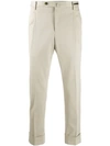 Pt01 Tapered Stretch Trousers In Neutrals