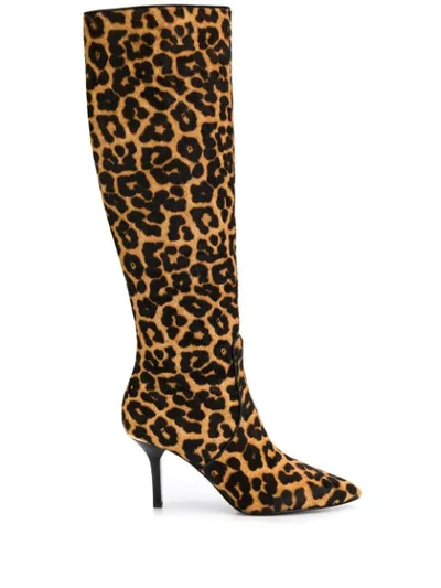 MICHAEL MICHAEL KORS KATERINA LEOPARD-PRINT BOOTS 