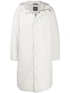 Theory Single Breasted Coat In White