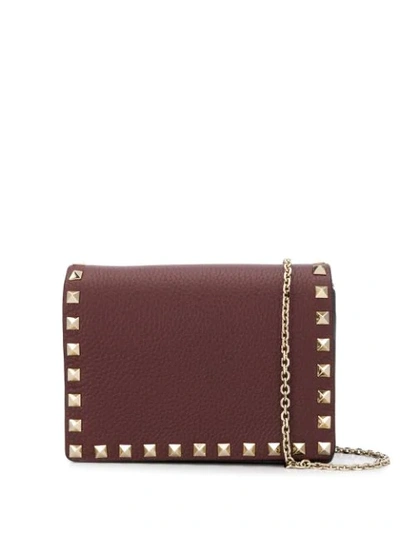 Valentino Garavani Rockstud Shoulder Bag In Red