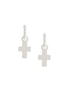 Isabel Lennse Xs Cross Pendant Earrings In Silver